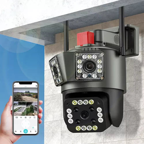 [PROMO] CÁMARA WI-FI FULL HD DE 12 MP CON TRIPLE LENTE Y ZOOM DIGITAL DE 8X